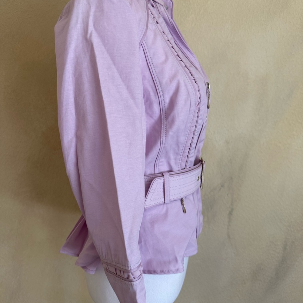 NWT White House Black Market Elegant Lavender Belted Jacket - Picture 5 of 16